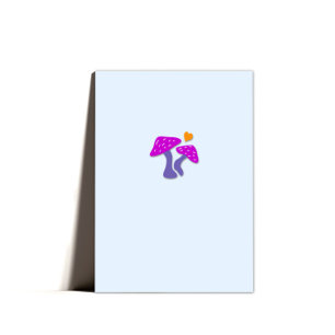 Cute Sweet Minimal Champignons Carte Saint-Valenti