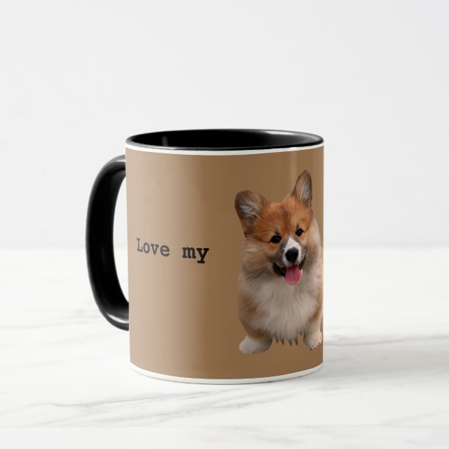 Cute Tan Welsh Corgi Mug (Devant gauche)
