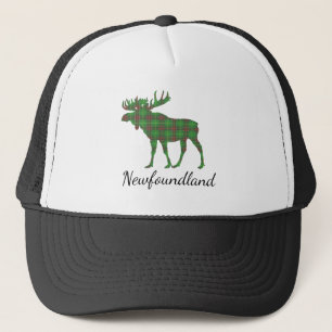 Cute Tartan moose Terre-Neuve casquette