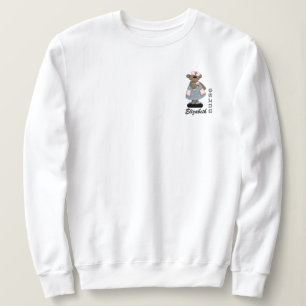 Cute Teddy Bear Nom personnalisé Sweatshirts pour