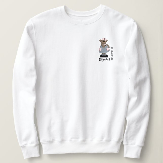 Cute Teddy Bear Nom personnalisé Sweatshirts pour  (Design devant)