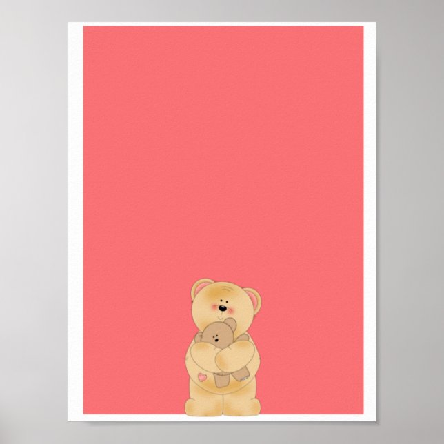 Cute teddy bear poster (Devant)