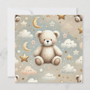 Cute Teddy Faire-part de naissance ou invitation