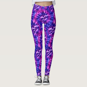 Cute Tie Dye Motif Leggings