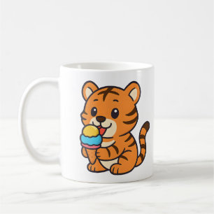 Cute Tiger Manger Crème glacée Mug Adorable Boisso