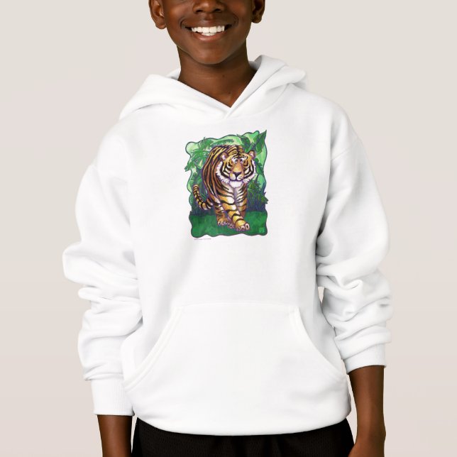 Cute Tiger Tiger Tails et Tails Enfants Sweatshirt (Devant)