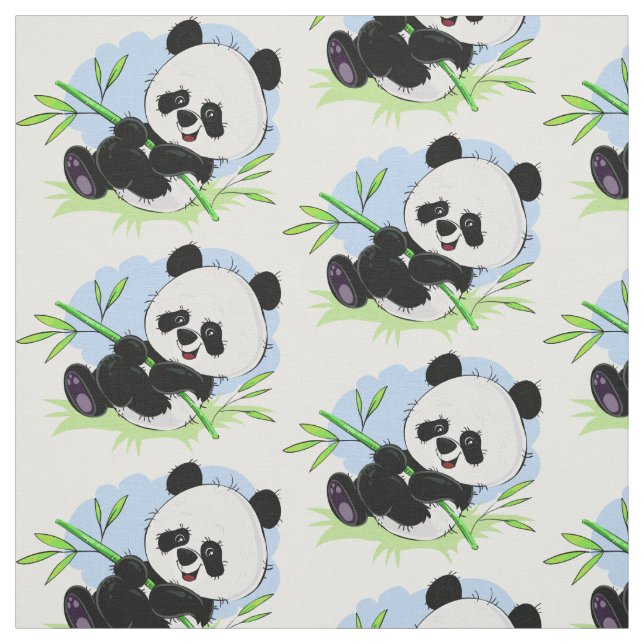 Cute tissu Panda 1/4 (Échantillon)