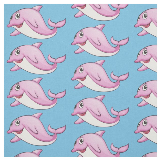 Cute tissu personnalisé Dolphin (Échantillon)