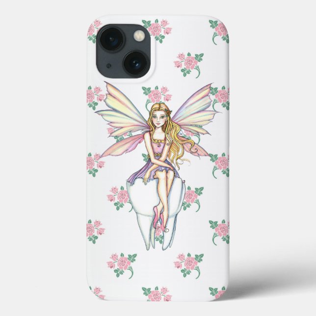 Cute Tooth Fairy and Flowers Girly iPhone 5 Coque (Verso)