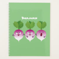 Cute turnip légumes trio chanter dessin animé