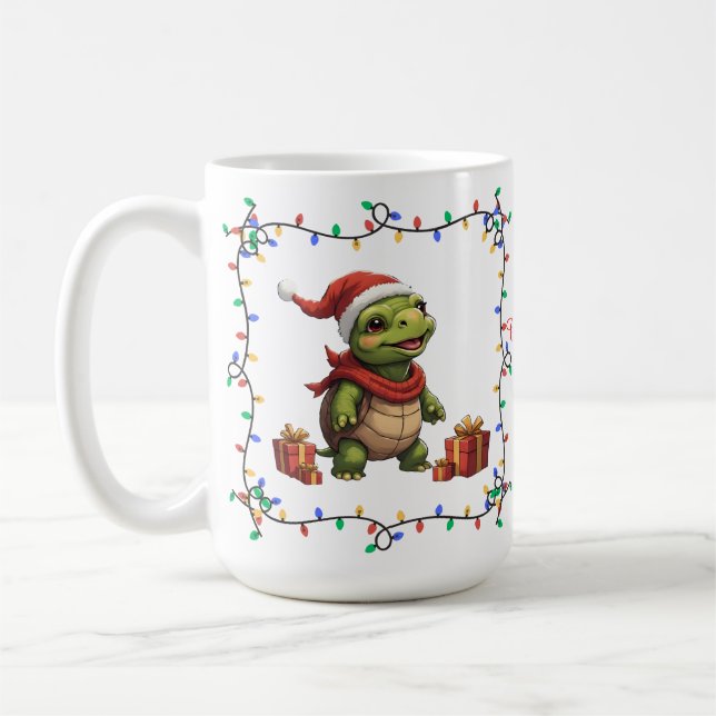 Cute Turtle Christmas Mug (Gauche)