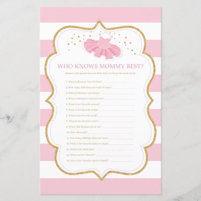 Cute tutu qui connaît maman meilleur baby shower (Devant)