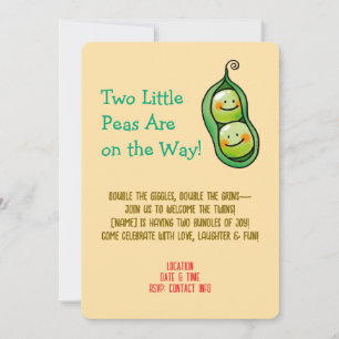 Cute Two Peas dans un Invitation de douche Pod Twi