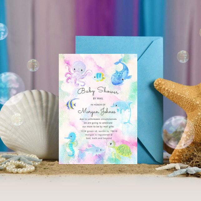 Cute Under the Sea Baby shower By Mail Invitation (Créateur téléchargé)