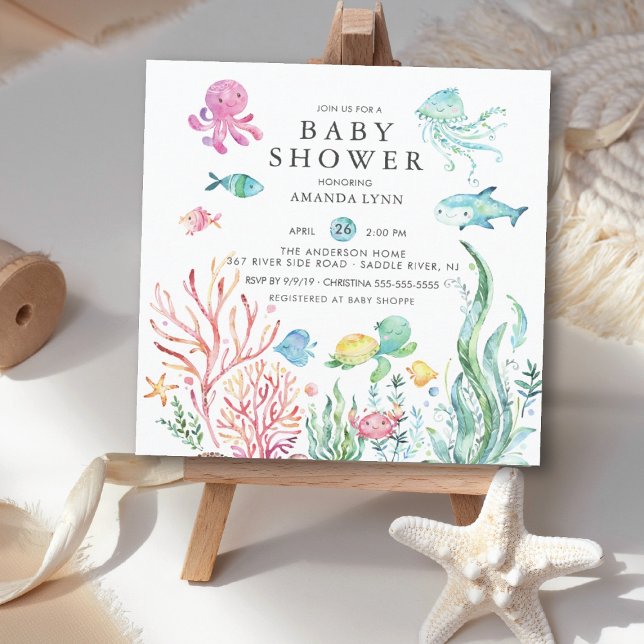 Cute Under the Sea Baby shower Invitation (Créateur téléchargé)