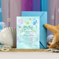Cute Under the Sea Baby shower par Mail Invitation