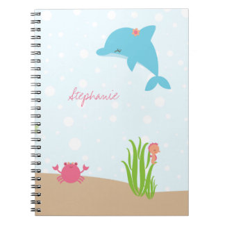 Cute under the Sea girls carnet personnalisé