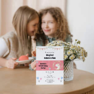 Cute Unicorn Anniversaire Fête Invitation