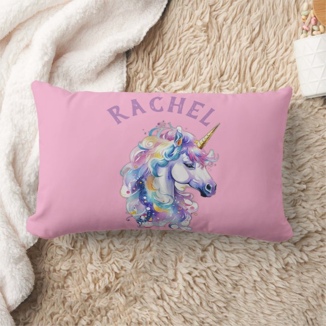 Cute Unicorn Baby Girl Nursery Coussin personnalis (Couverture)