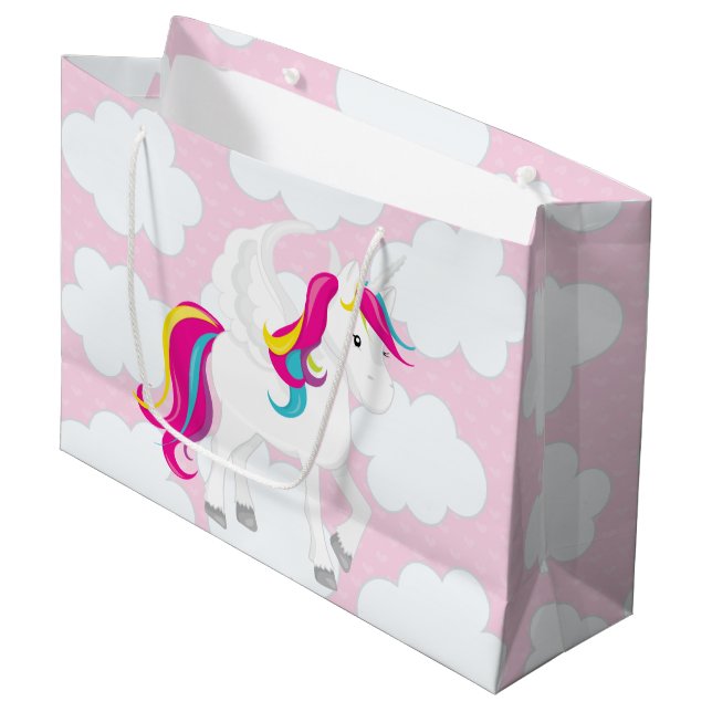 Cute Unicorn dans le sac de la fête des nuages (Devant Angle)