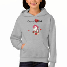 Cute Unicorn Valentine's Day Sweat - shirt à capuc