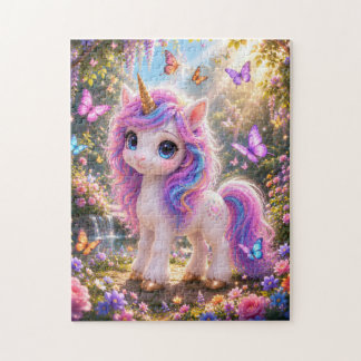 Cute Unicorn with Butterflies Jigsaw Puzzle