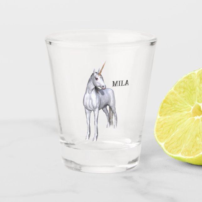 Cute Unicorne Verre de tir (Devant)