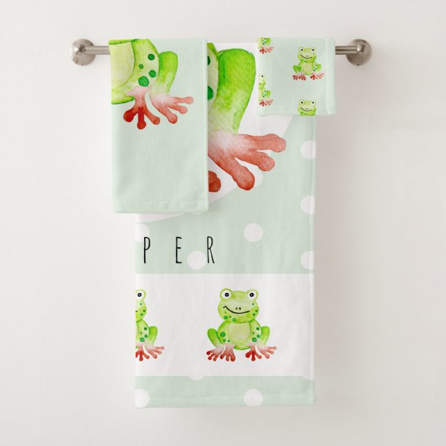 Cute Unisex Aquarelle Jungle Grenouille Bébé/Enfan (En situation)