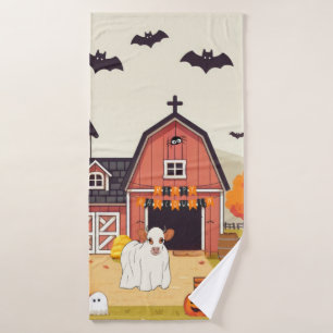 Cute vache d'Halloween et ferme