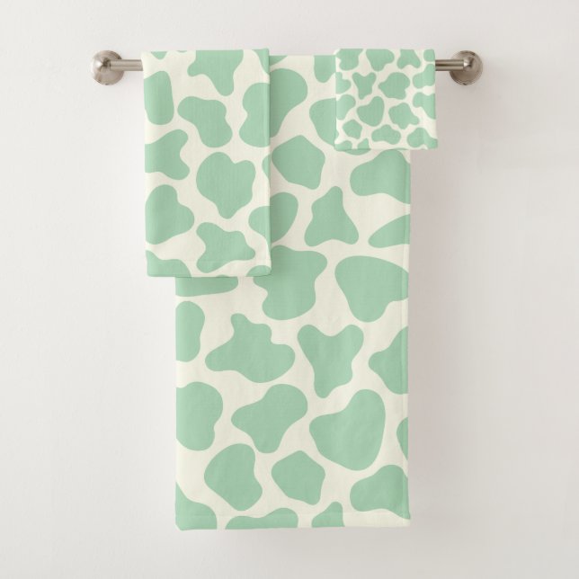 Cute Vache Poster de animal Motif esthétique Mint  (En situation)