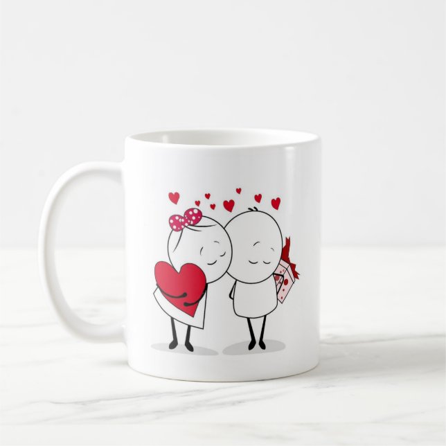 Cute Valentine’s Day Coffee Mug (Gauche)