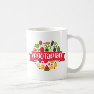 Cute Vegetarian Végétarien Drôle Citation Café Mug