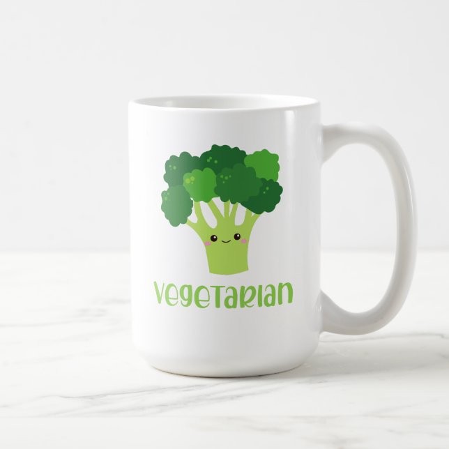 Cute Vegetarian Végétarien Drôle Citation Café Mug (Droite)