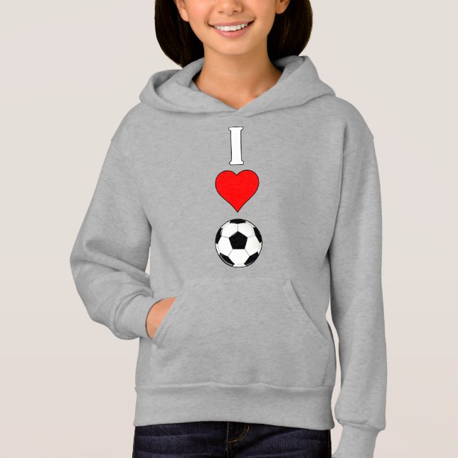 Cute Vertical I Love/Heart Soccer Girls Sports (Devant)
