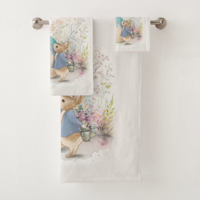 Cute vintage rabbit in a meadow with flowers (En situation)