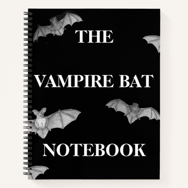 Cute Vintage Vampire Volant Bat Carnet sphérique (Devant)