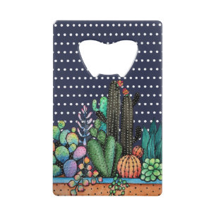 Cute Watercolor Cactus Garden