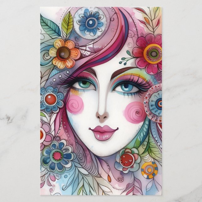 Cute Whimsical Scrapbook Paper For Paper Crafts (Devant)