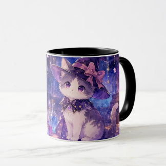 Cute Witch Kitten Mug