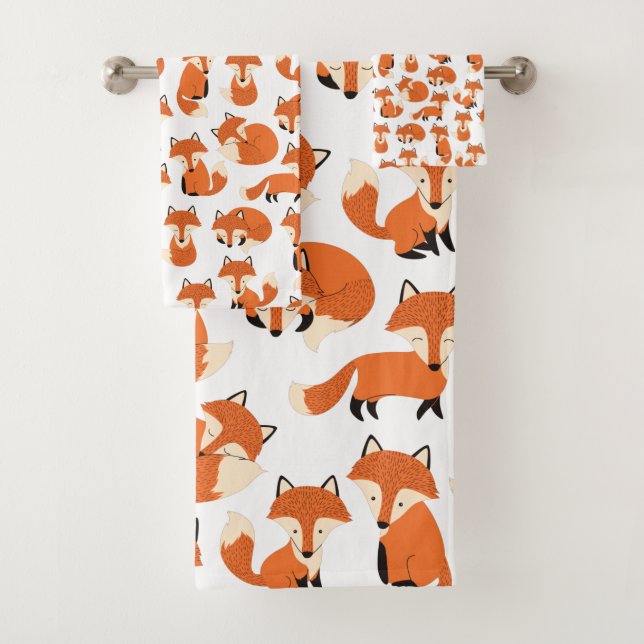 Cute Woodland Autumn Forest Fox Motif (En situation)