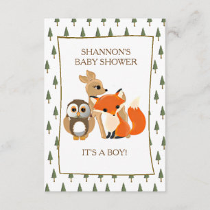 Cute Woodlands Animals Fox Invitation Baby shower