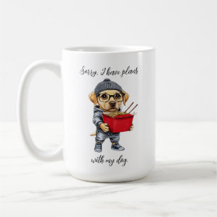 Cute Yellow Lab "J'ai des plans" Mug