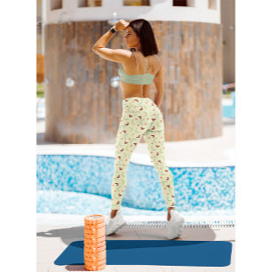 Cute Yellow Sport Femmes Yoga Pantalon Leggings