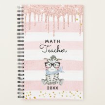 Cute Zebra avec lunettes Math Enseignant Planifica