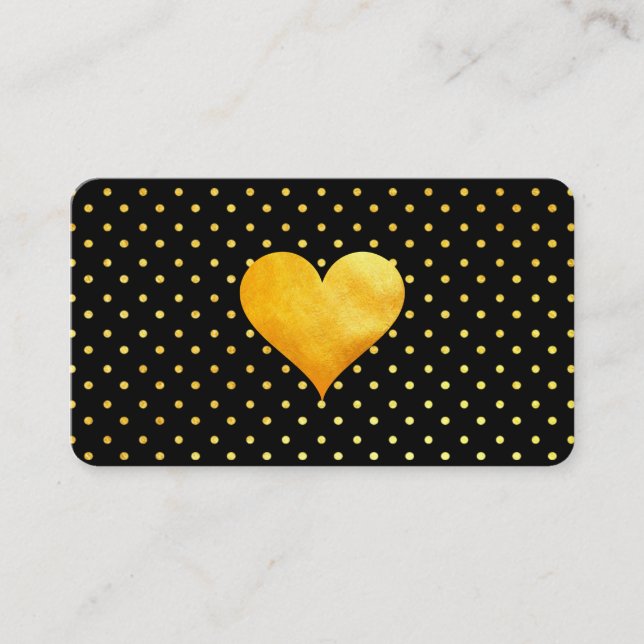 Cutesy Gold Heart Polka Dot Motif référence (Devant)