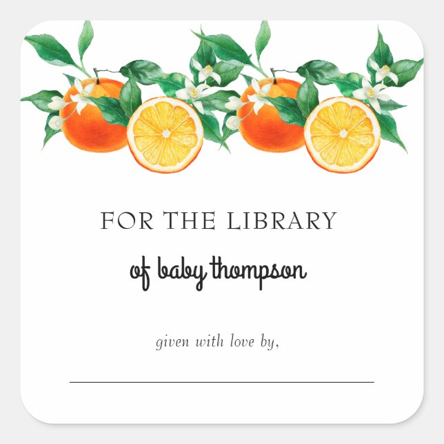 Cutie | Citrus orange | Étiquette de livres (Devant)