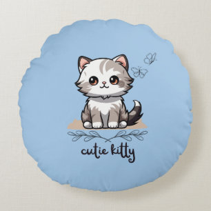 Cutie Kitty Coussin rond