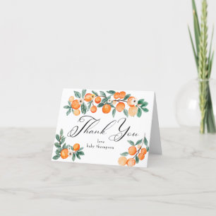 Cutie   Merci de Baby shower orange