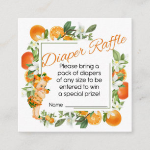 CUTIE Orange Déchets Raffin carte insert, douche