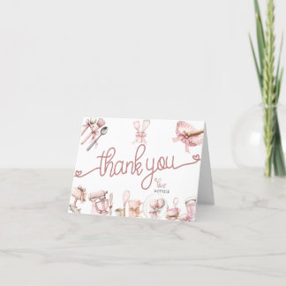 Cutie Pie | Cartes de remerciement Aquarelle Rose